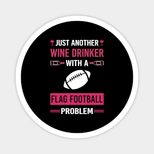 Wine Drinker Flag Football Magnet